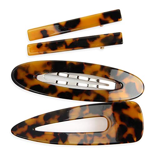 Marbled Acetate Hair Set - Brown Tortoise