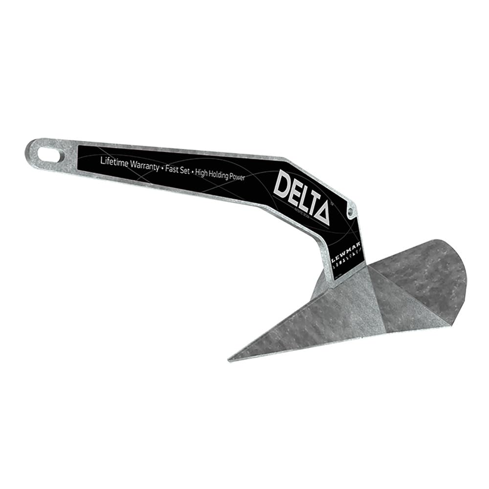 Lewmar DELTA FAST-SET Anchor 14 lbs - Galvanized Steel Boat Anchor for Secure Mooring - Perfect for Sailboats, Yachts, and Fishing Boats in Shallow to Medium Depths