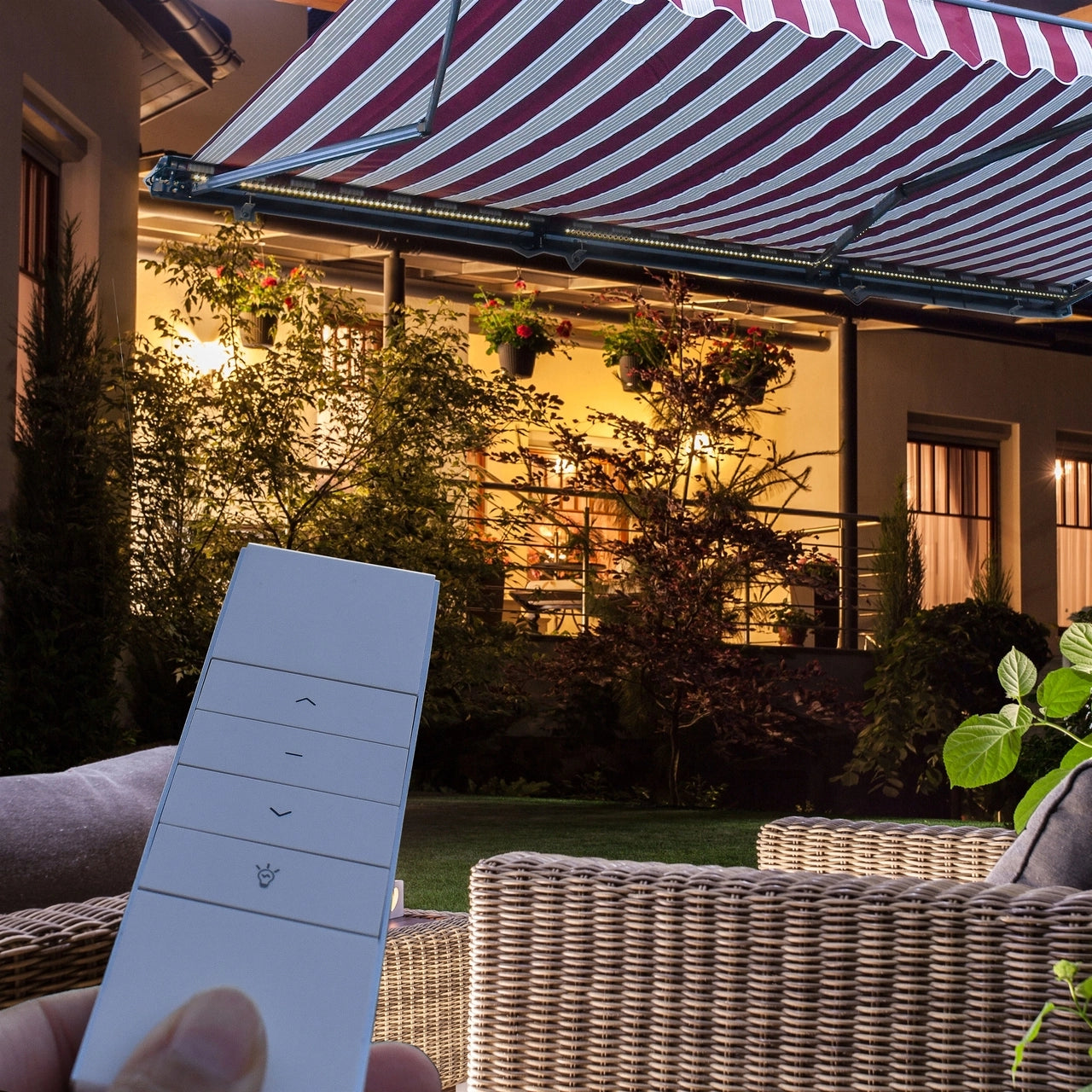 ALEKO 13x10 FT Black Half Cassette Motorized Retractable LED Patio Awning - Perfect for Outdoor Dining, Poolside Relaxation & Backyard Shade