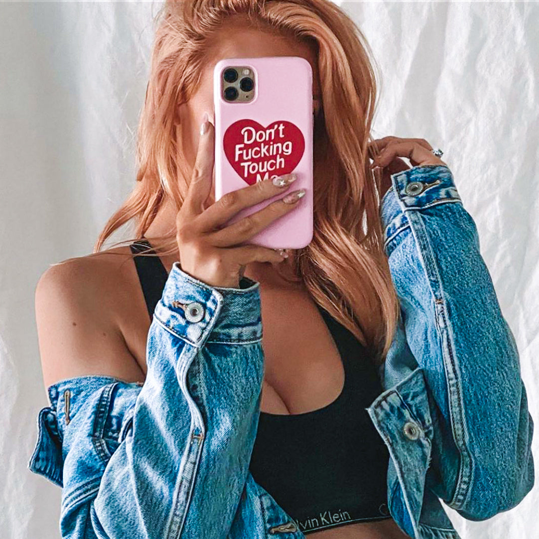 Don't Touch Me iPhone Case - Funny Protective Cover for iPhone 12/13/14/15 Pro Max - Perfect for Office, School & Everyday Use