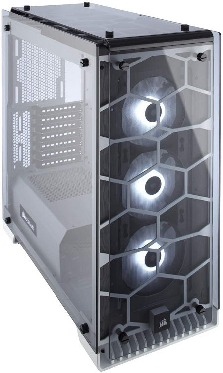 Corsair Crystal Series 570X RGB Tempered Glass ATX Mid Tower PC Case - White | High Airflow Design for Gaming & Workstation Builds | Perfect for RGB Showcase & Custom Water Cooling Rigs