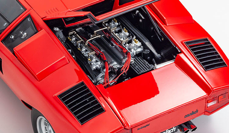 Kyosho 1:12 Scale Lamborghini Countach LP400 Diecast Model Car - Red - Collectible Display & Racing Toy for Adults & Kids - Perfect for Home Decoration, Gift Giving & Car Enthusiasts