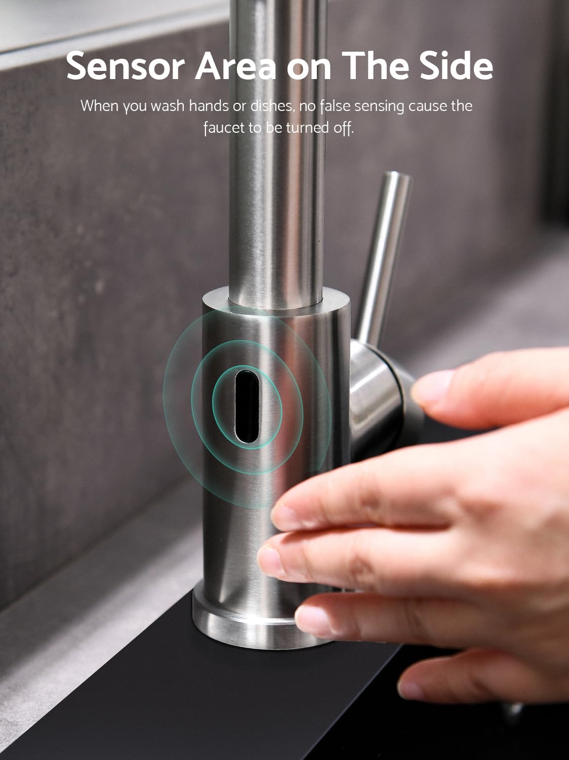 Touchless Kitchen Faucet with Pull Down Sprayer - Motion Sensor Stainless Steel Spring Single Handle Sink Faucet (Brushed Nickel) for Modern & Hygienic Kitchen Upgrade | Perfect for Busy Cooks, Families & ADA Compliant Homes