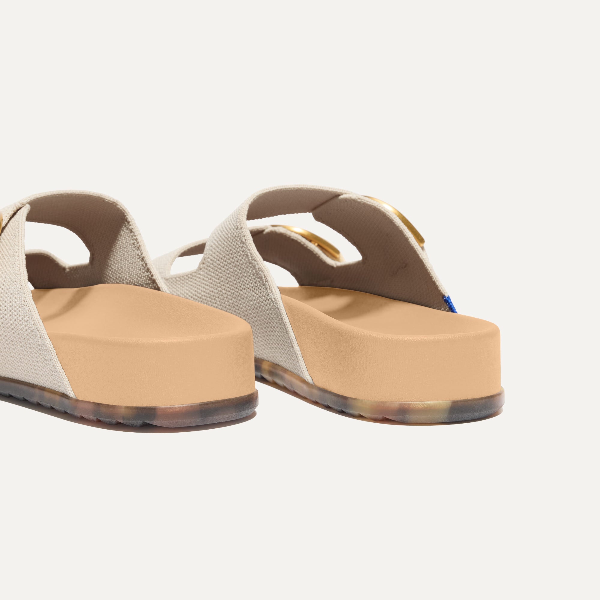 Premium Adjustable Buckle Slide Sandals in Sea Salt - Perfect for Beach, Pool, and Summer Outfits