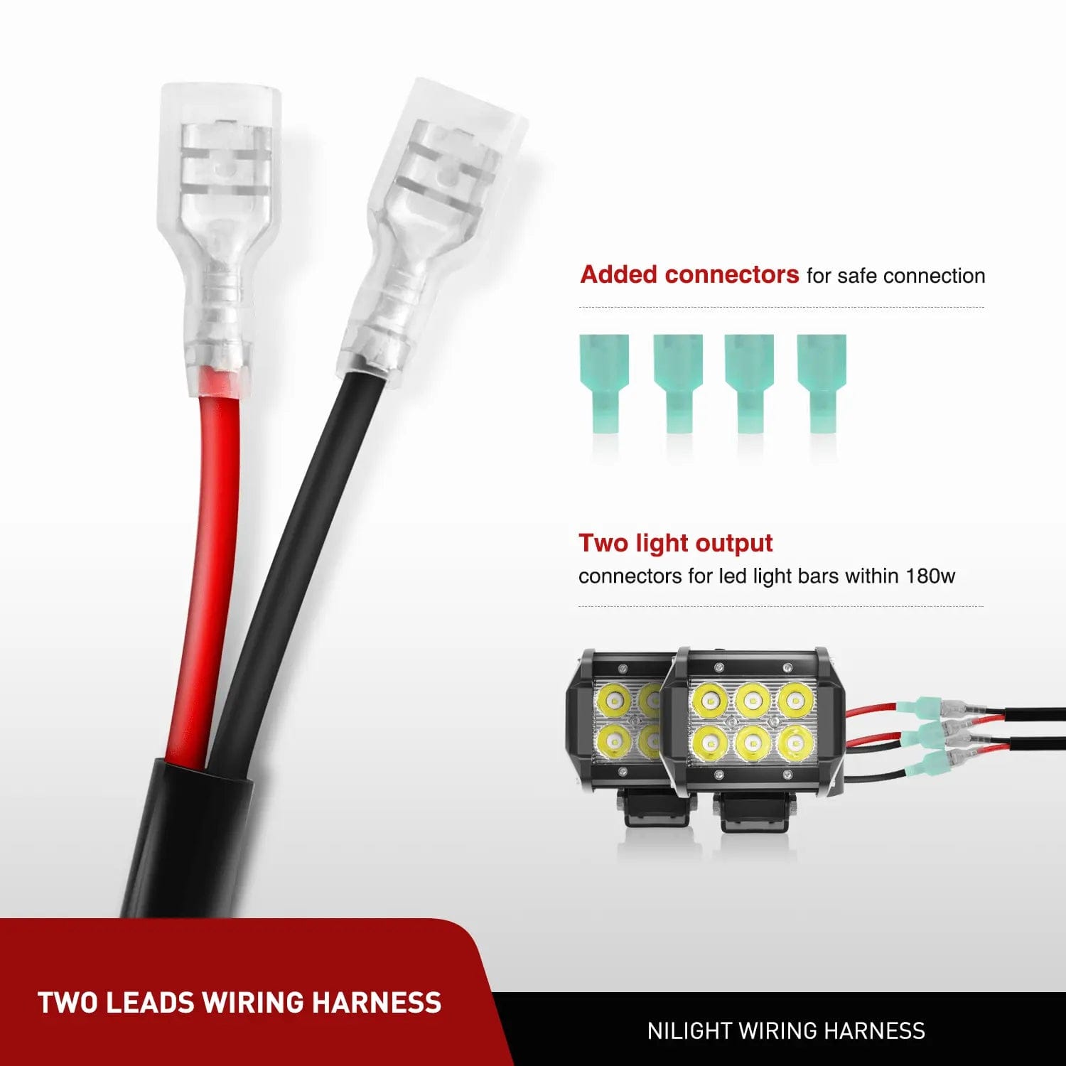 4 Inch 18W 1260LM Double Row Flood LED Pods (Pair) - 16AWG Wire with 5Pin Switch - Perfect for Off-Road Trucks, ATVs, Boats & Marine Lighting
