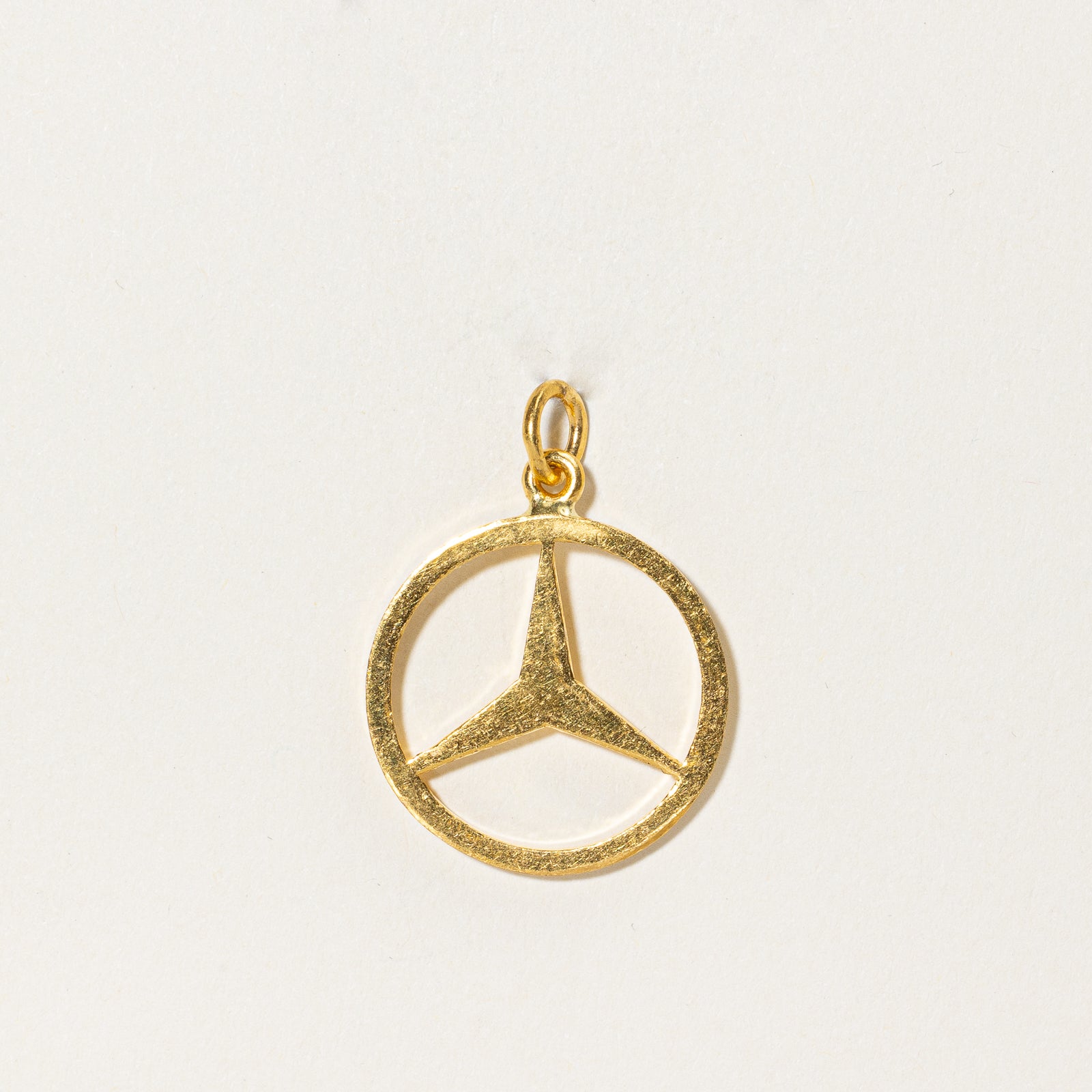24K Yellow Gold Mercedes Benz Pendant Charm for Necklace - Luxury Car Jewelry Gift for Men & Women - Perfect for Parties, Weddings, and Special Occasions