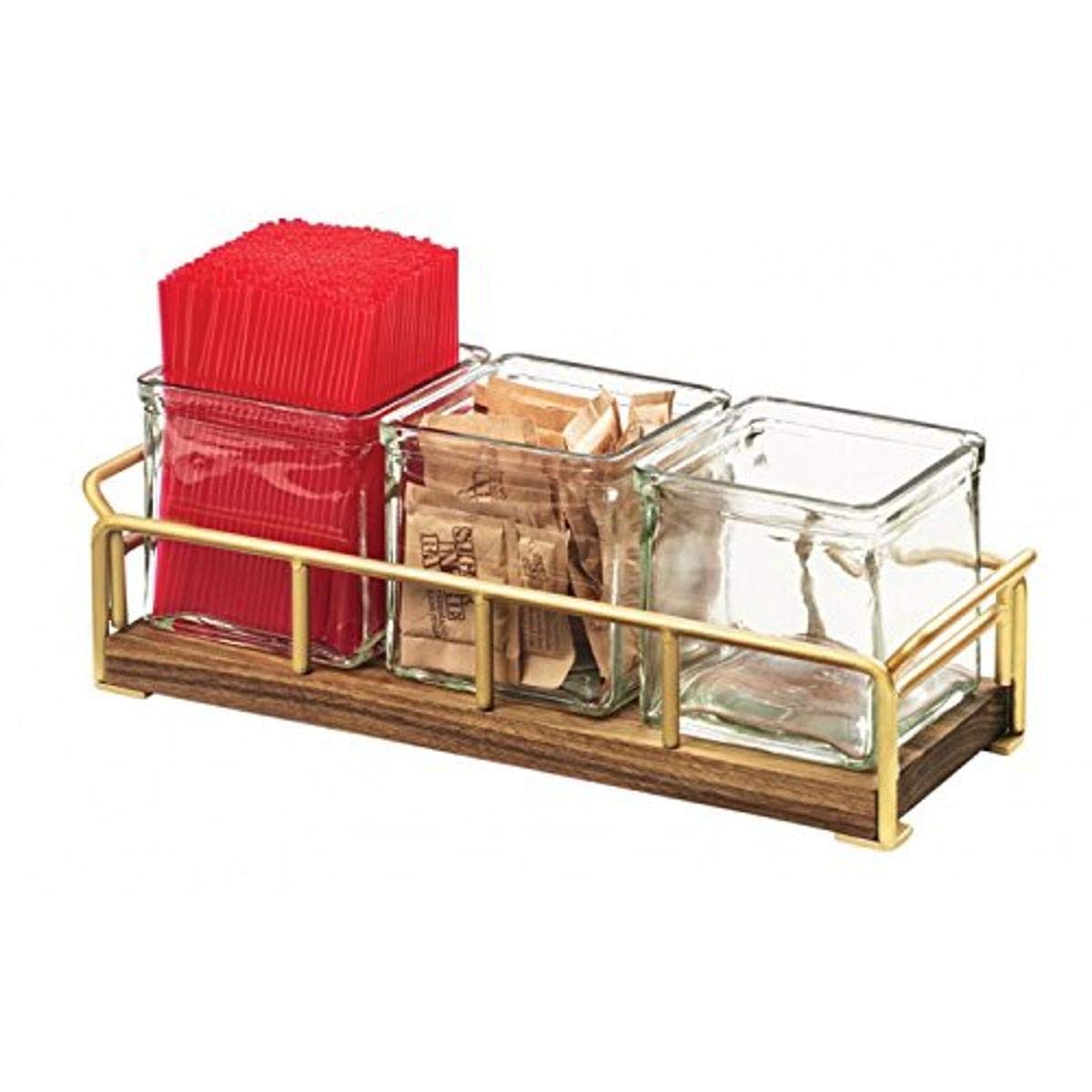 Vintage Mid-Century Modern Brass Jar Organizer - 4.75