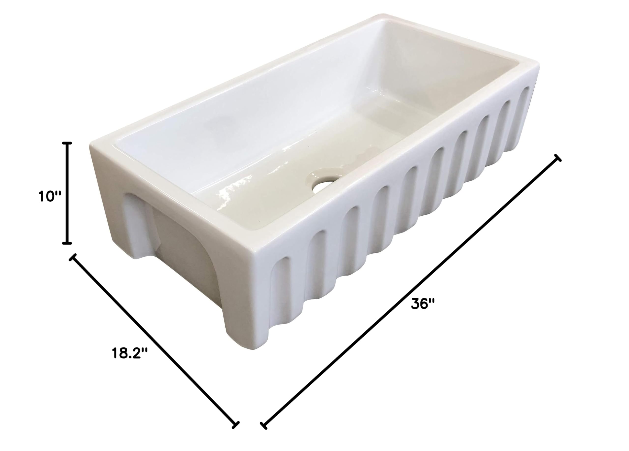 Premium Fireclay Farmhouse Kitchen Sink - 36