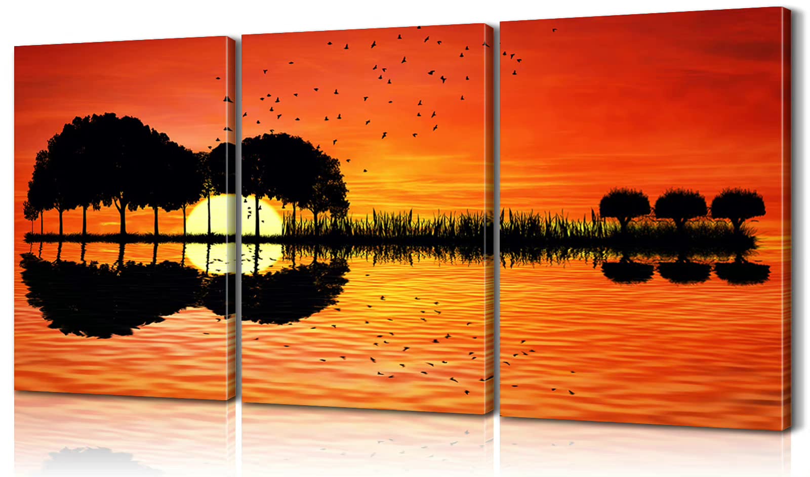 3-Piece Guitar Wall Art Canvas Set - Music Themed Decor for Bedroom, Living Room & Studio - 24