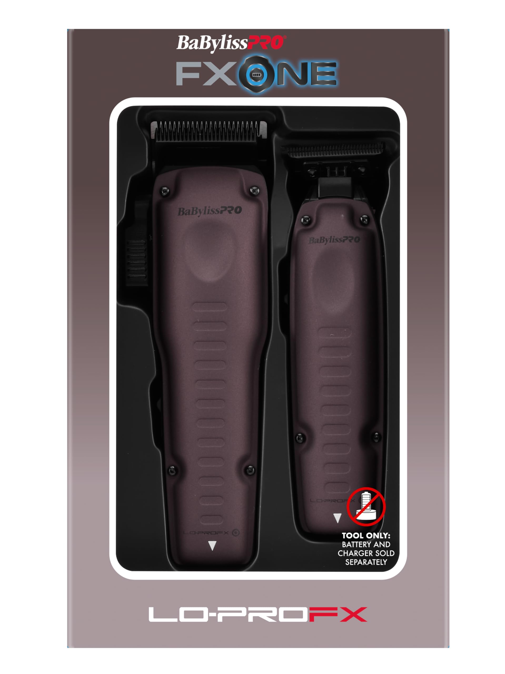 BaBylissPRO FXONE LOPROFX Limited Edition Purple Professional Hair Clipper & Trimmer Set - Precision Haircutting for Men, Women & Barbers | Home Grooming & Salon Use
