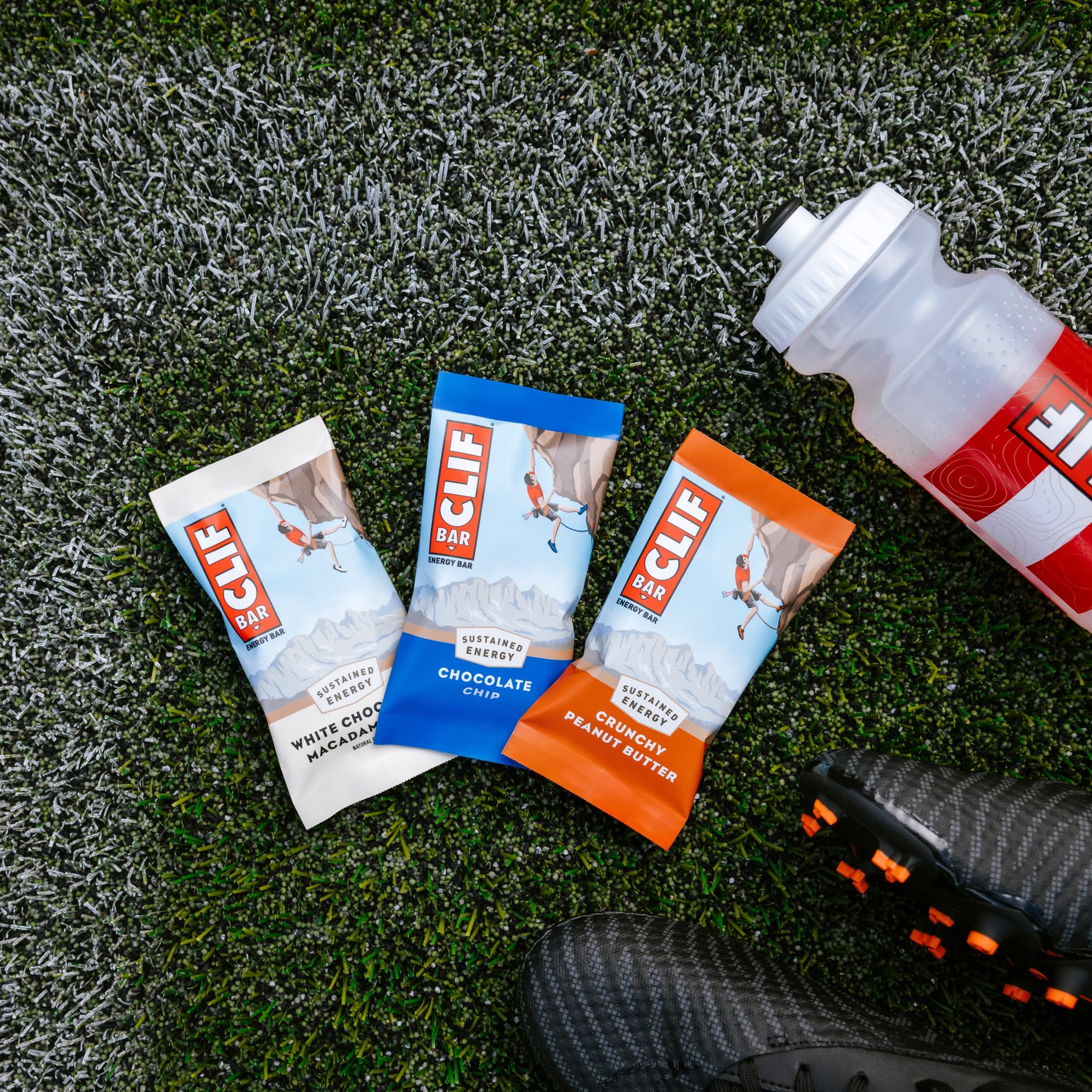 Clif Bar Crunchy Peanut Butter - Organic Oats Energy Bar with 11g Plant-Based Protein, Non-GMO - Perfect for Hiking, Camping & Post-Workout Snacks (2.4 oz)