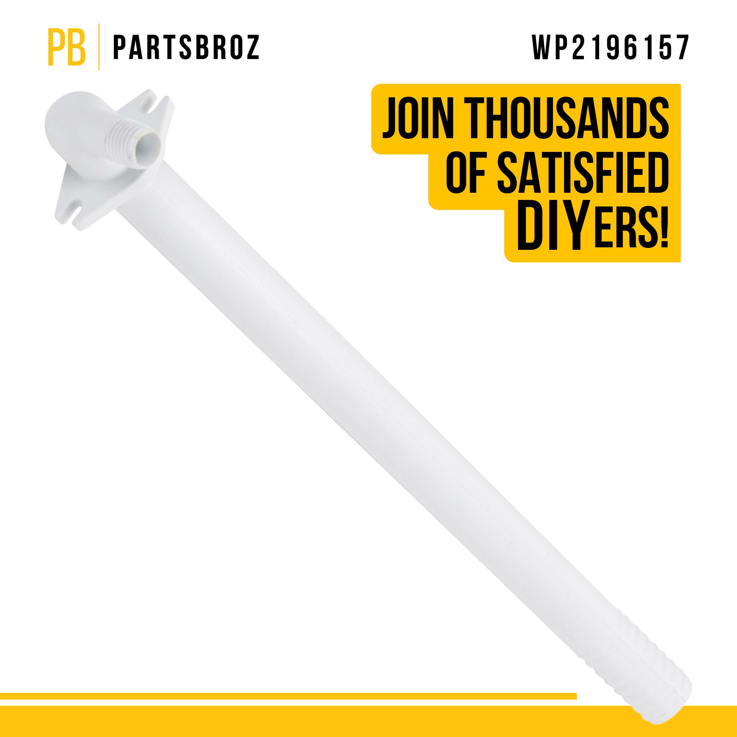 PartsBroz WP2196157 Refrigerator Ice Maker Water Fill Tube Kit - Compatible with Whirlpool, Kenmore, KitchenAid, Roper Freezers - Replaces AP6006156, 1112845, 2154070, 2154080, 2154081, 2174759 - Perfect for DIY Refrigerator Repair and Ice Maker Maintenance