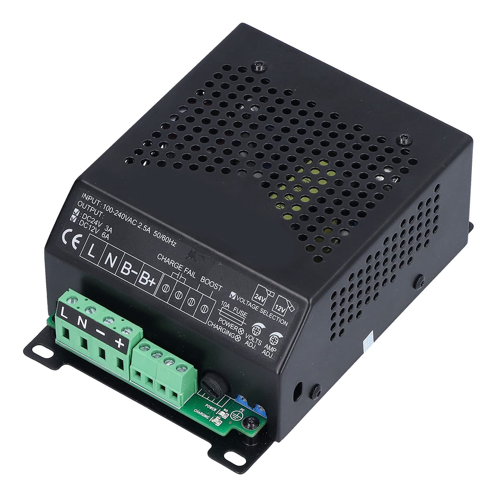 12V 24V Automatic Smart Battery Charger for Generators - AC100-240V Input, Intelligent Floating Charging System - Perfect for Home Backup Power, RV, Marine & Off-Grid Applications