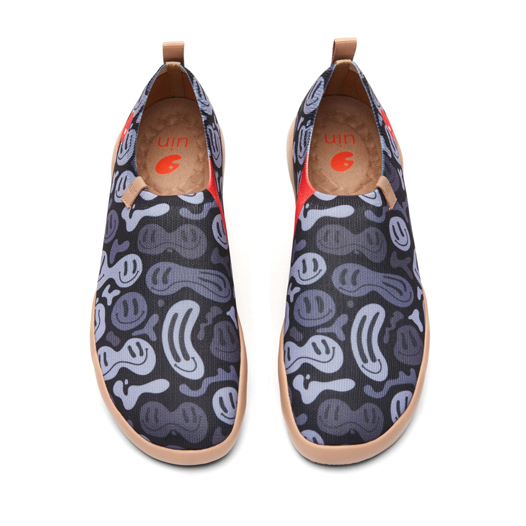 UIN Men's Slip-On Loafers - Lightweight Knit Walking Shoes for Travel & Casual Wear | Comfortable Fashion Sneakers | Perfect for Daily Commute, Weekend Outings & Business Trips | Love Confession Toledo II