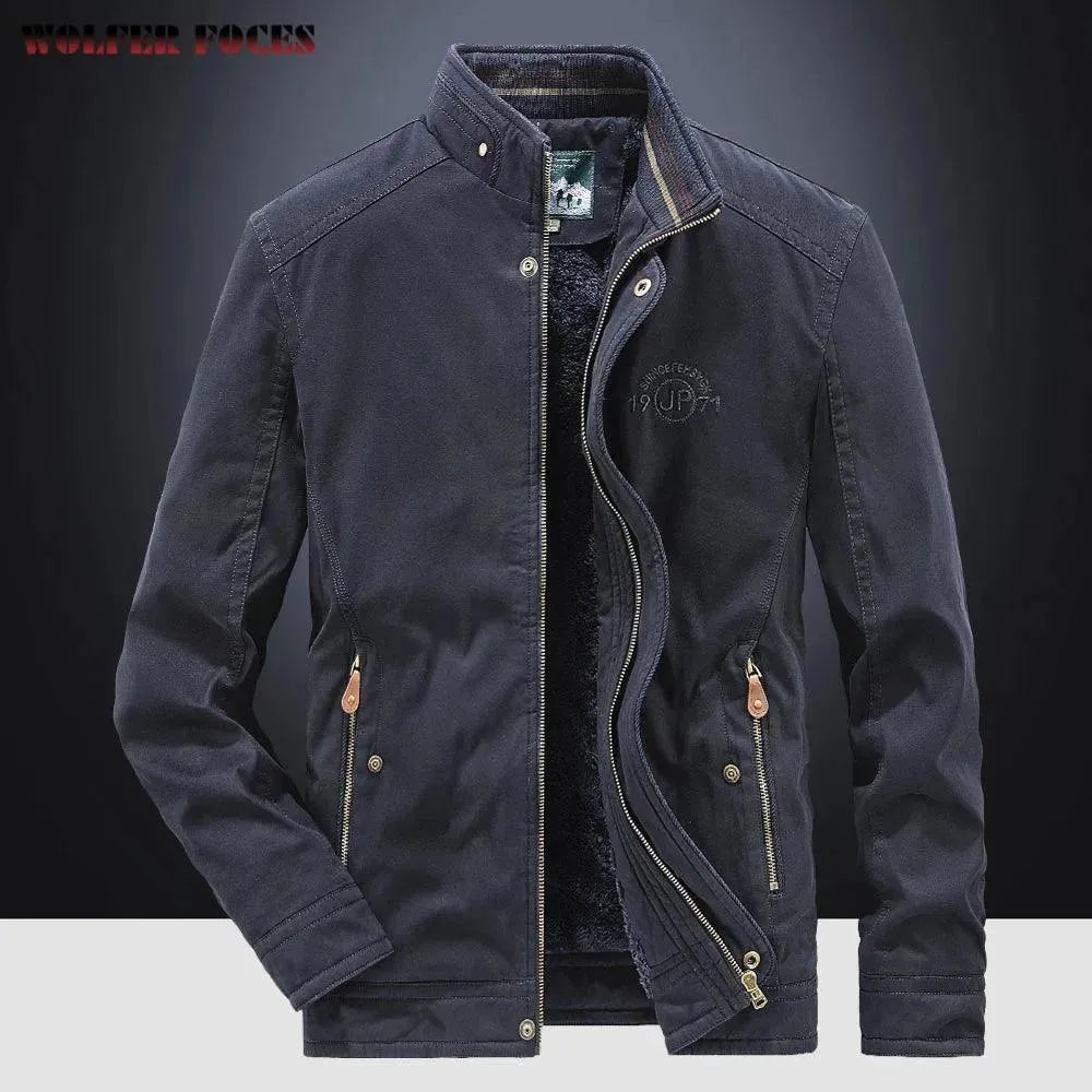 Men's Winter Bomber Jacket - Warm Fleece Lined Windproof Outerwear for Cold Weather | Perfect for Outdoor Activities, Travel & Casual Wear