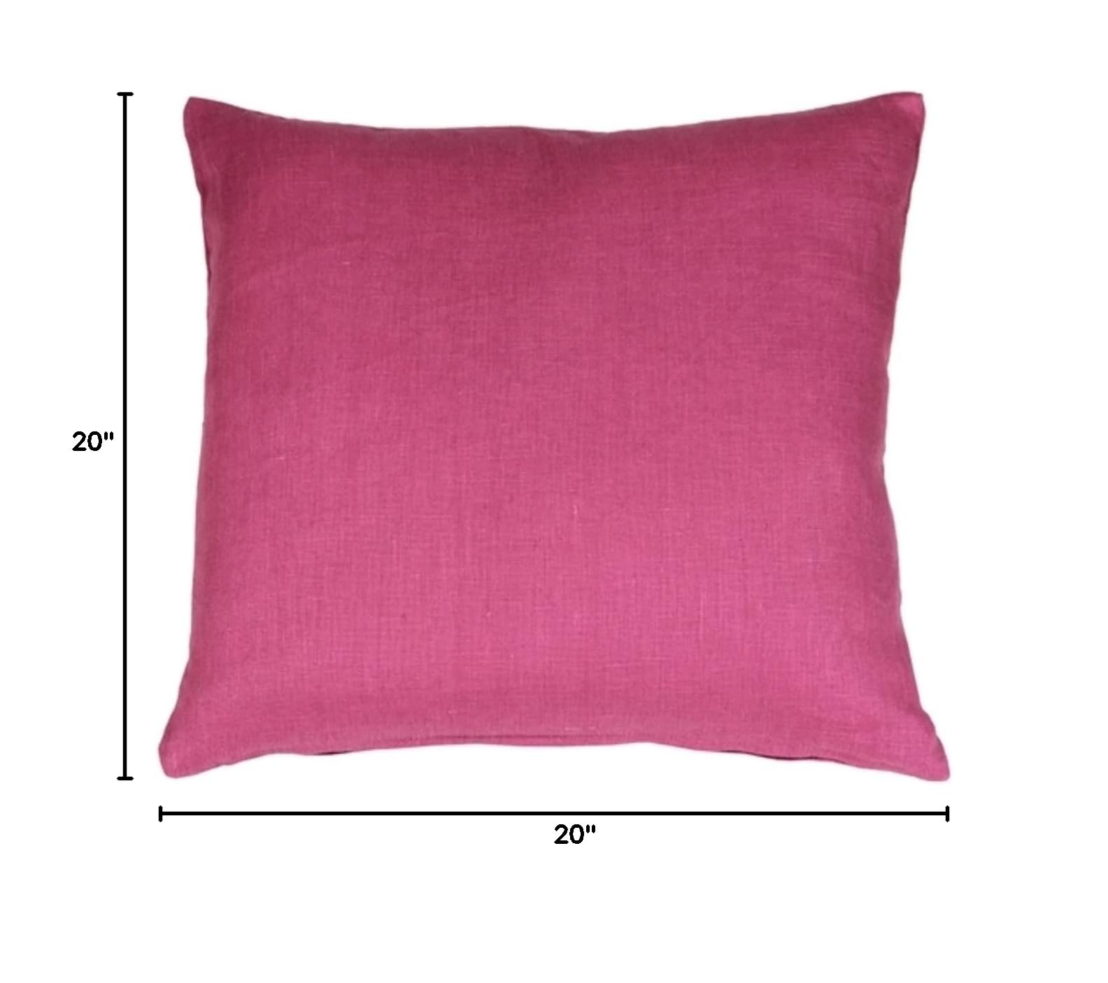 Tuscany Linen Orchid Pink Throw Pillow 20x20 Square with Insert - Soft Decorative Cushion for Sofa, Bed, Living Room & Home Decor