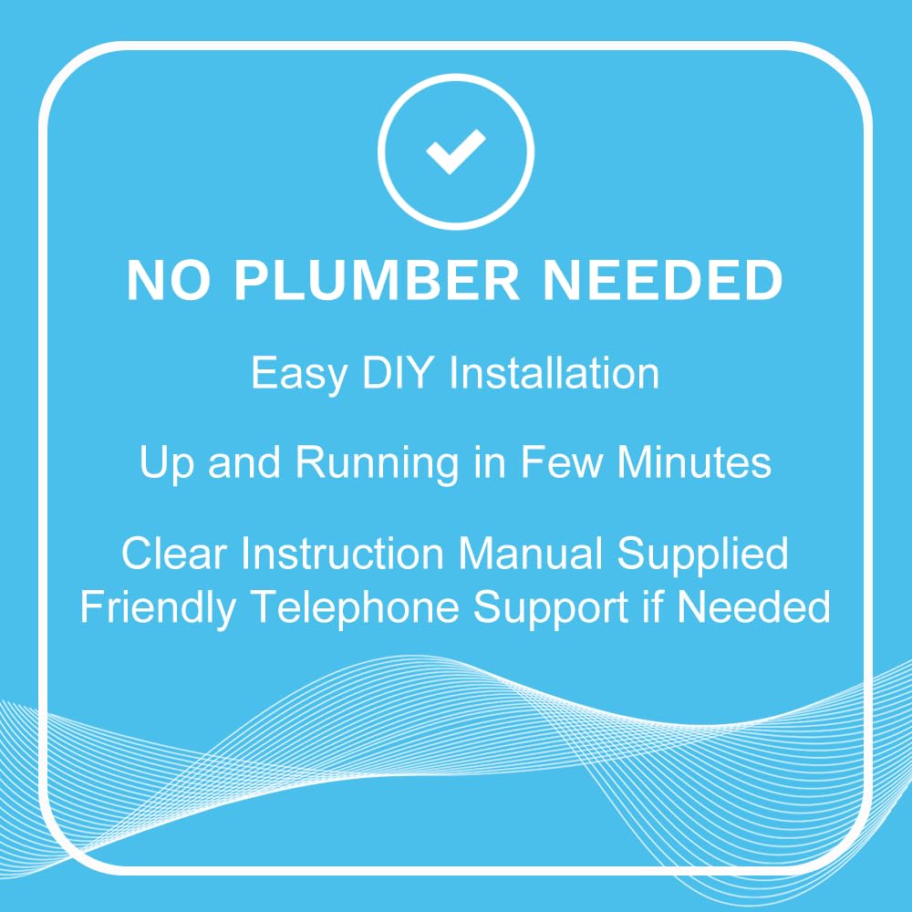 EDDY Electronic Water Descaler System - Salt-Free Whole House Water Softener Alternative | Electromagnetic Water Conditioner for Limescale Reduction | Perfect for Hard Water Treatment in Homes, Apartments & RVs
