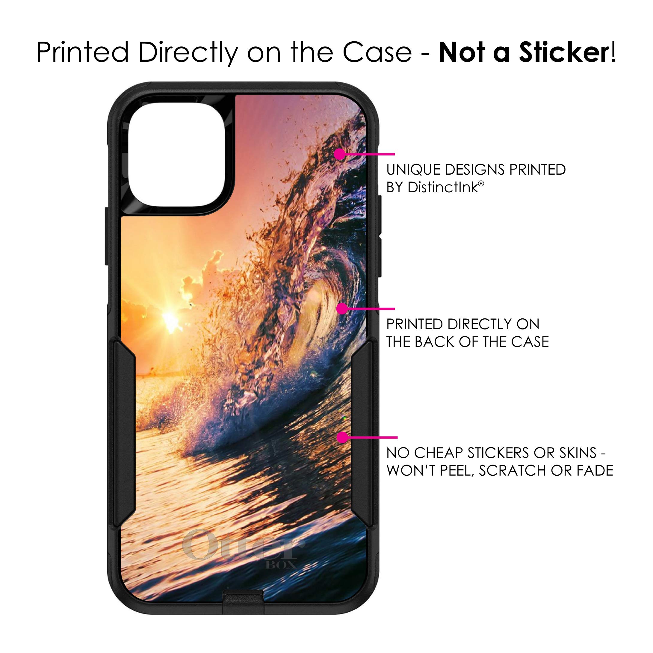 DistinctInk iPhone 11 Pro MAX Case (6.5 Inch) - Shockproof Protective Cover with Ocean Wave Sunset Design - Durable Replacement for OtterBox Commuter - Perfect for Outdoor Activities, Travel & Daily Use