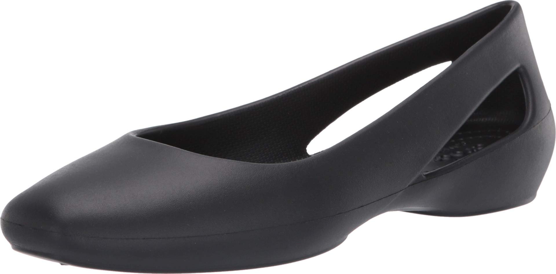 Crocs Women's Sloane Ballet Flats - Comfortable Slip-On Shoes for Women, Black, Size 5 | Perfect for Work, Travel & Casual Wear