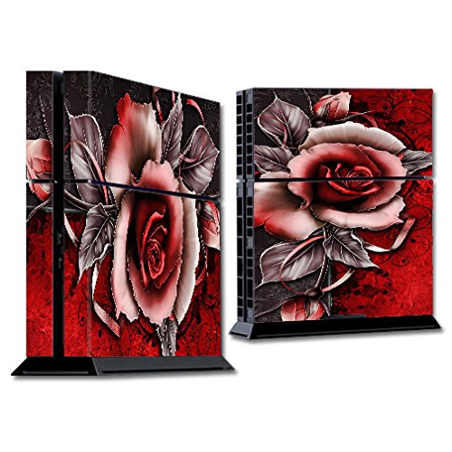 Custom PS4 Vinyl Skin Wrap - Beautiful Rose Design Decal for Sony PlayStation 4 Console (Skins Only) | Perfect for Gaming Setup & Personalization