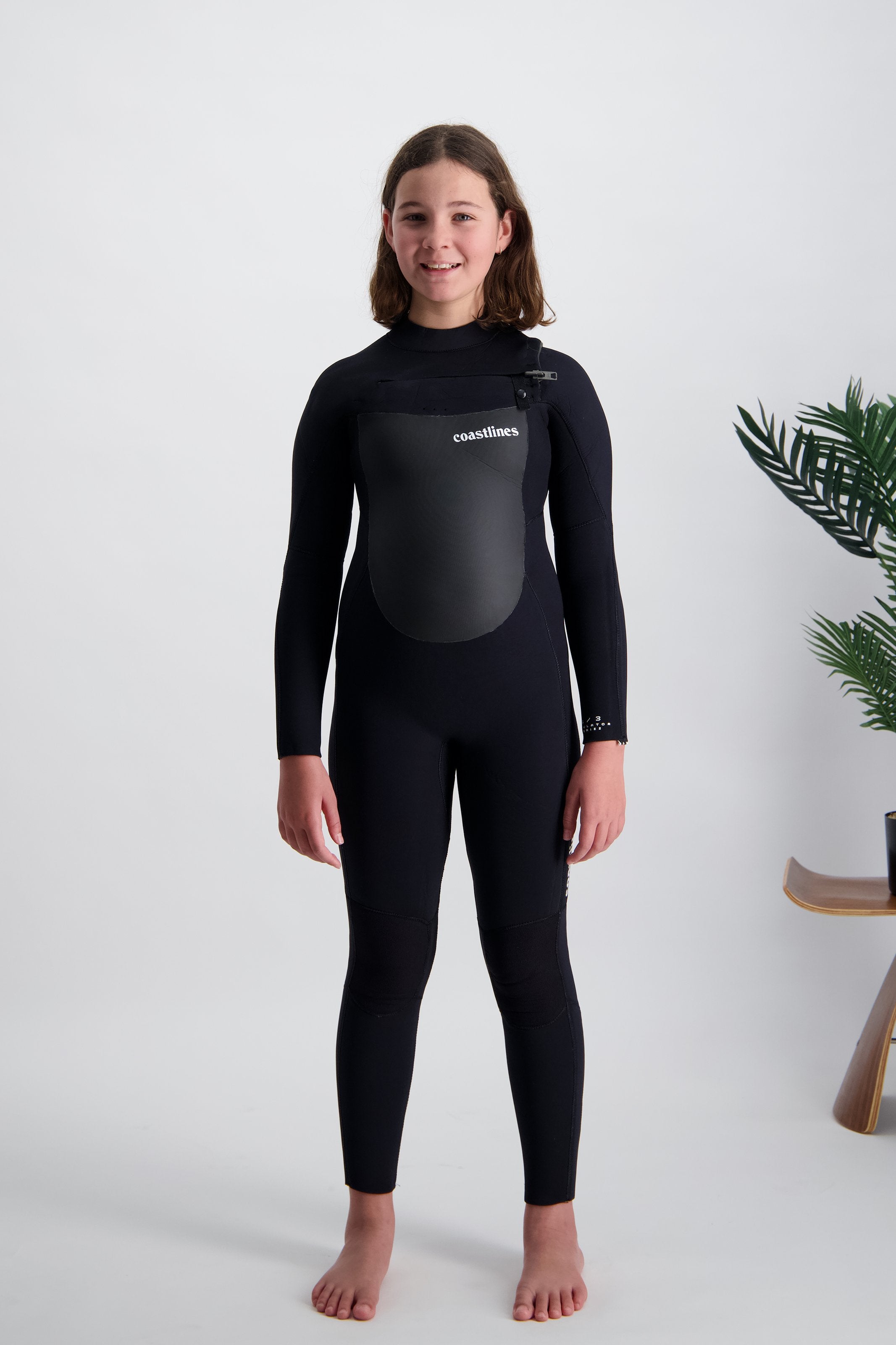 Premium Insulator Series Youth 4/3mm Chest Zip Wetsuit - Perfect for Surfing, Diving & Cold Water Sports