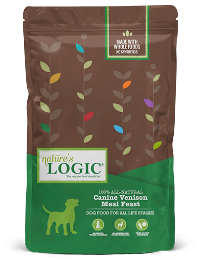 Nature's Logic Original Grains Canine Dry Food - Venison Meal Feast for Dogs | High Protein Grain-Inclusive Dog Food for All Life Stages | Perfect for Active Dogs & Sensitive Stomachs