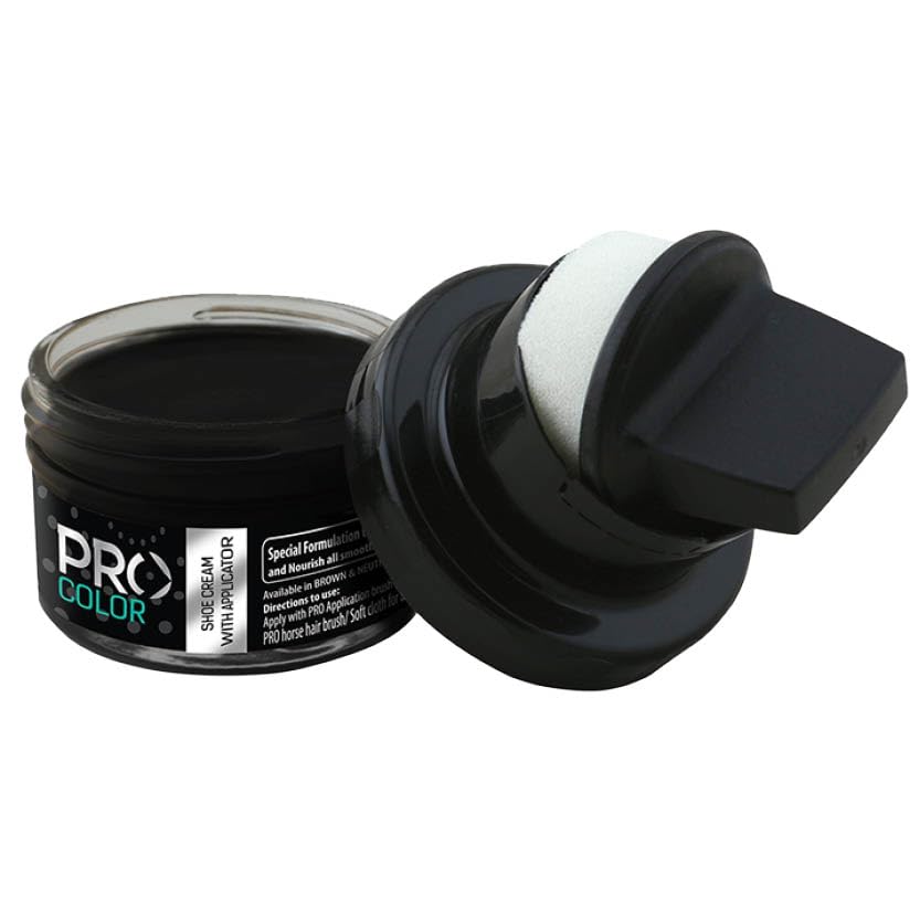 Premium PRO Shoe Cream with Applicator | Leather Shoe Polish & Conditioner | Natural Wax Formula for Long-Lasting Shine & Protection | Best for Dress Shoes, Boots & Leather Accessories | Ideal for Daily Care, Professional Use & Shoe Restoration (50ml)