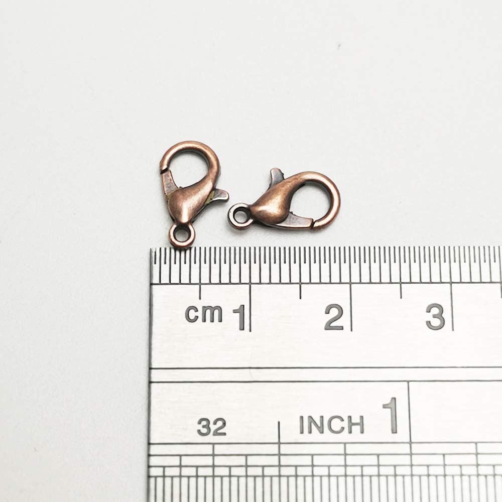 560pcs 7 Color Lobster Clasps for Jewelry Making - 12x7mm Gold Silver Bronze Clasps - DIY Bracelet Necklace Repair & Crafting Supplies - Perfect for Beading, Scrapbooking & Handmade Accessories