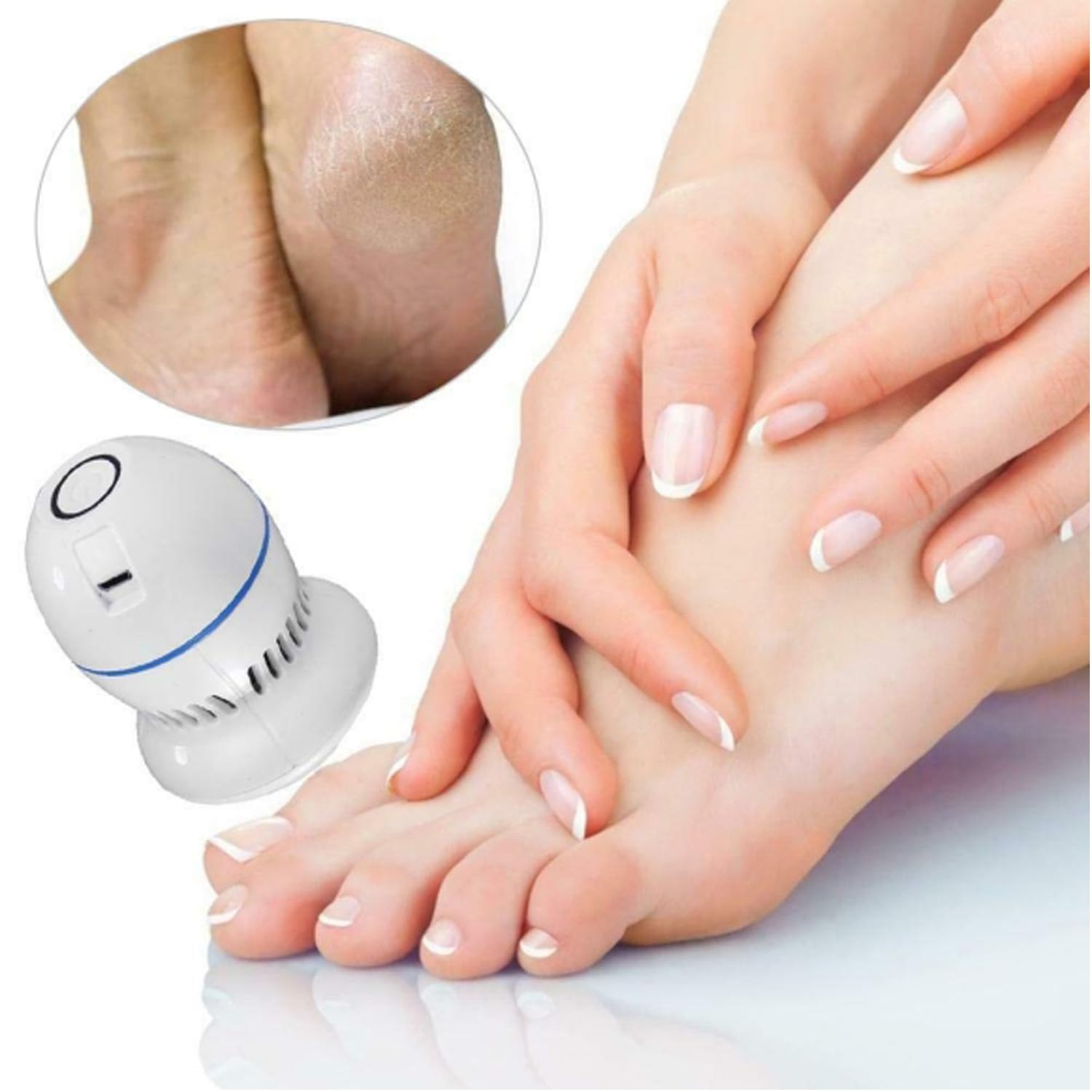 Electric Callus Remover for Feet - Rechargeable Pedicure Tool with 6 Attachments for Dead Skin & Callus Removal - Perfect for At-Home Foot Care & Spa Treatments