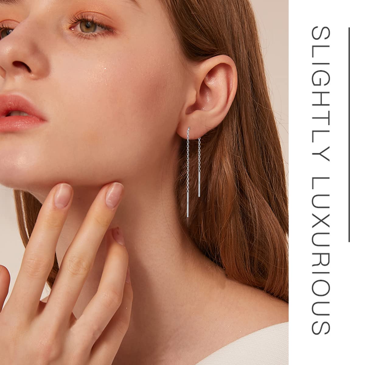 2 Pairs S925 Sterling Silver Threader Earrings for Women - Lightweight Dangle Drop Bar Wrap Earrings, Hypoallergenic Minimalist Jewelry - Perfect Gift for Anniversary, Christmas, Birthday & Everyday Wear