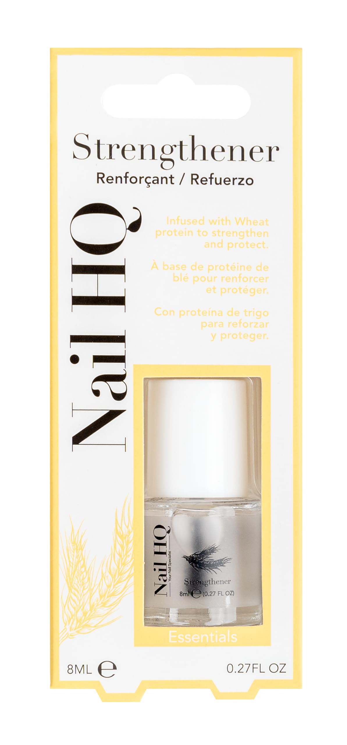 Nail HQ Essentials Nail Strengthener 8ml - Professional Nail Care Treatment for Stronger, Healthier Nails - Perfect for At-Home Manicures and Salon Use