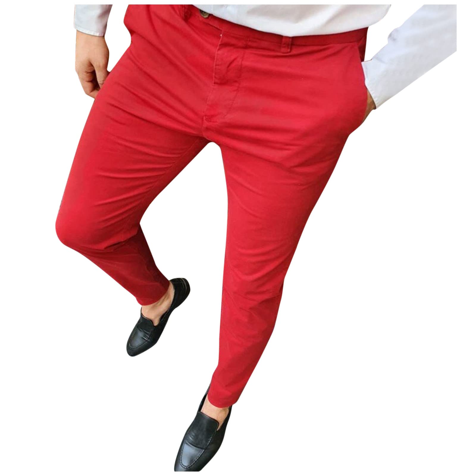 Men's Slim Fit Stretch Dress Pants - Business Casual Office Work Pants with Comfortable Stretch Fabric | Perfect for Professional Workwear, Business Meetings & Formal Occasions