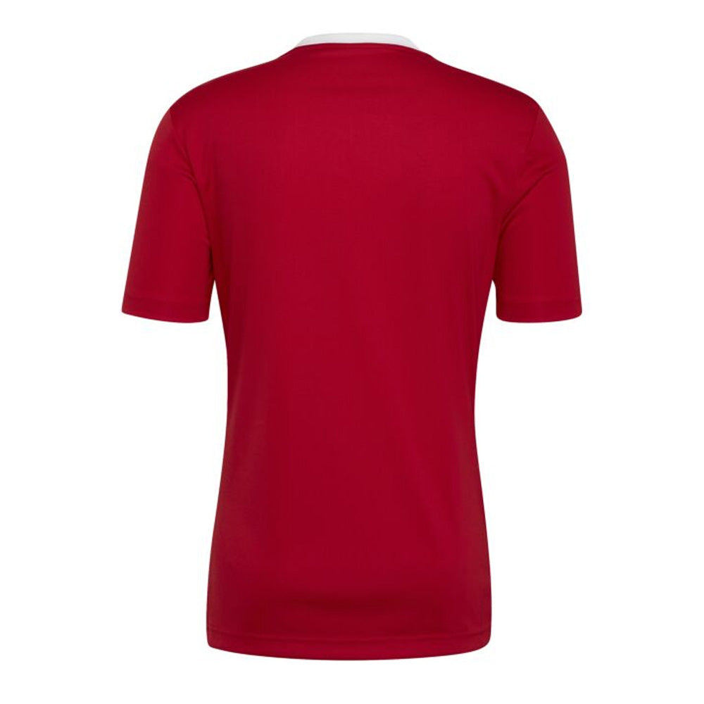 Adidas Youth Entrada 22 Soccer Jersey - Red & White Team Colors - Lightweight Breathable Fabric for Youth Soccer Players - Perfect for Training, Matches & Fan Wear