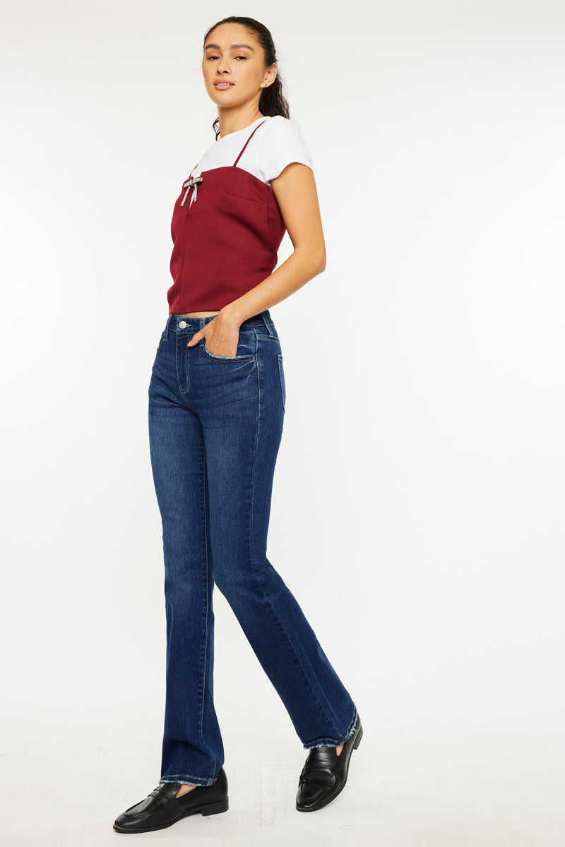 Gale Essentials High Rise Skinny Bootcut Jeans for Women - Stretchy Denim Pants with Flattering Fit | Perfect for Casual Wear, Office & Night Out