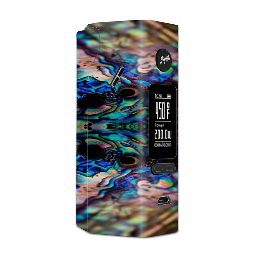 Wismec Reuleaux RX 2/3 Combo Kit - Abalone Blue Black Shell Design Skin Cover for Vape Mod | Perfect for Vaping Enthusiasts & E-Cigarette Protection