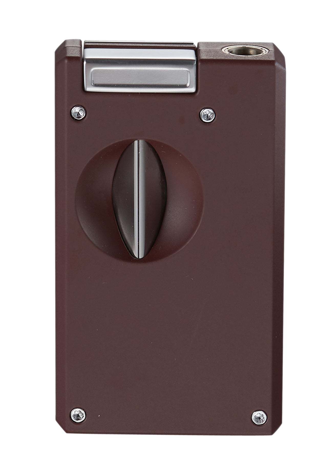 Premium Caseti Urban Flame Lighter & Wedge Cutter Set - Burgundy | Windproof Butane Lighter with Cigar Punch & Cutter | Perfect for Cigar Enthusiasts, Outdoor Adventures & Gifts