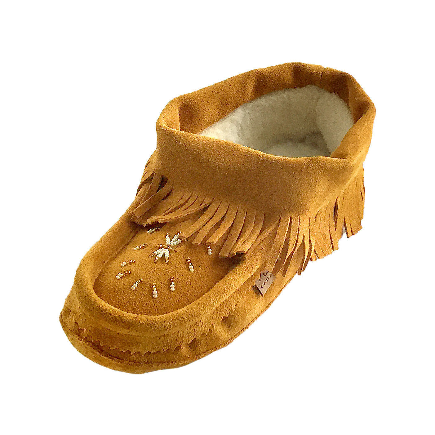 Women's Soft Sole Suede Beaded Moccasins with Fringe - Comfortable Bohemian Style Slip-On Shoes for Casual Wear, Home, and Outdoor Activities