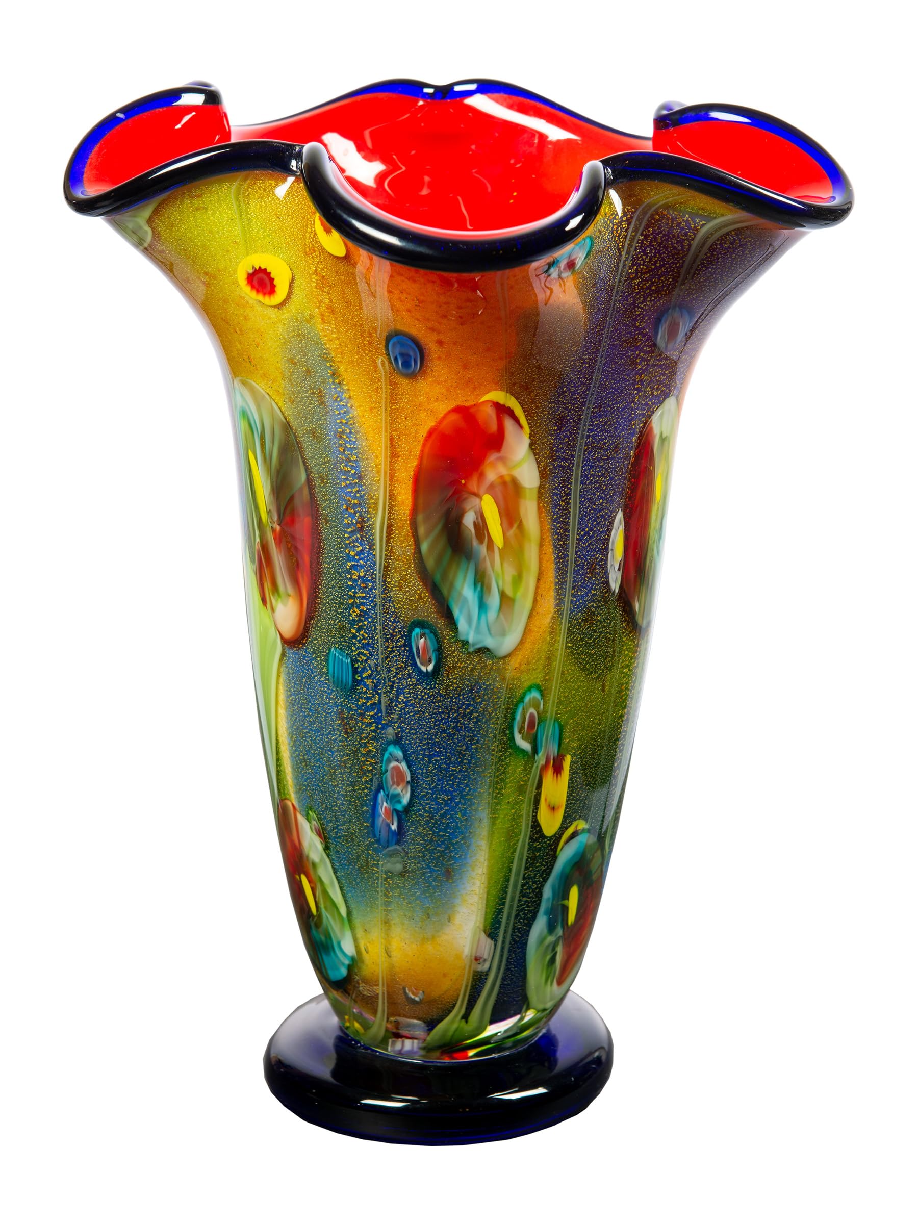 Dale Tiffany AV12101 Coast Sand Contempo Vase - Handcrafted Art Glass Vase for Home Decor, Wedding Centerpiece & Luxury Gift Idea