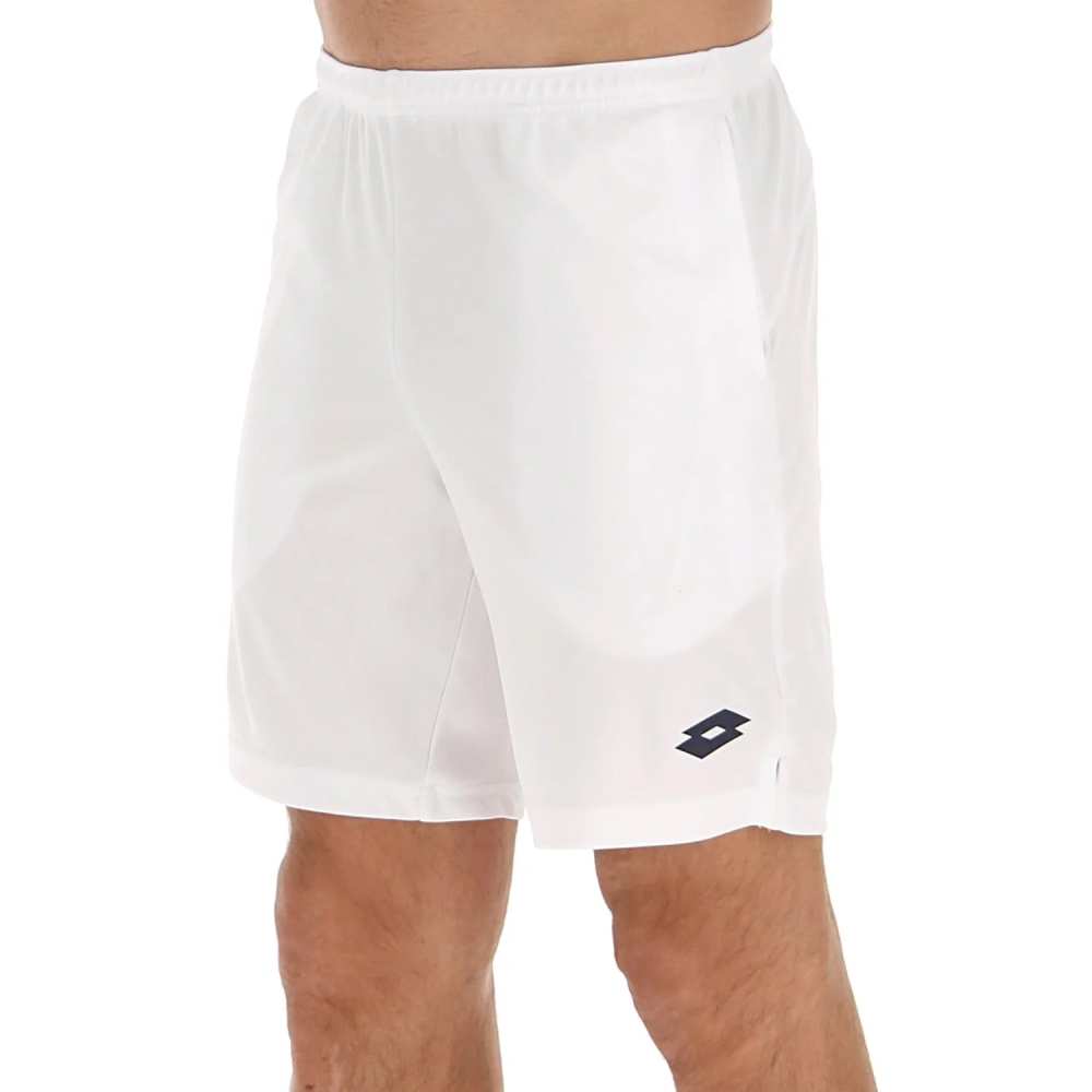 Lotto Men's Squadra II 9-Inch Athletic Shorts - Bright White | Breathable & Lightweight for Running, Gym & Casual Wear