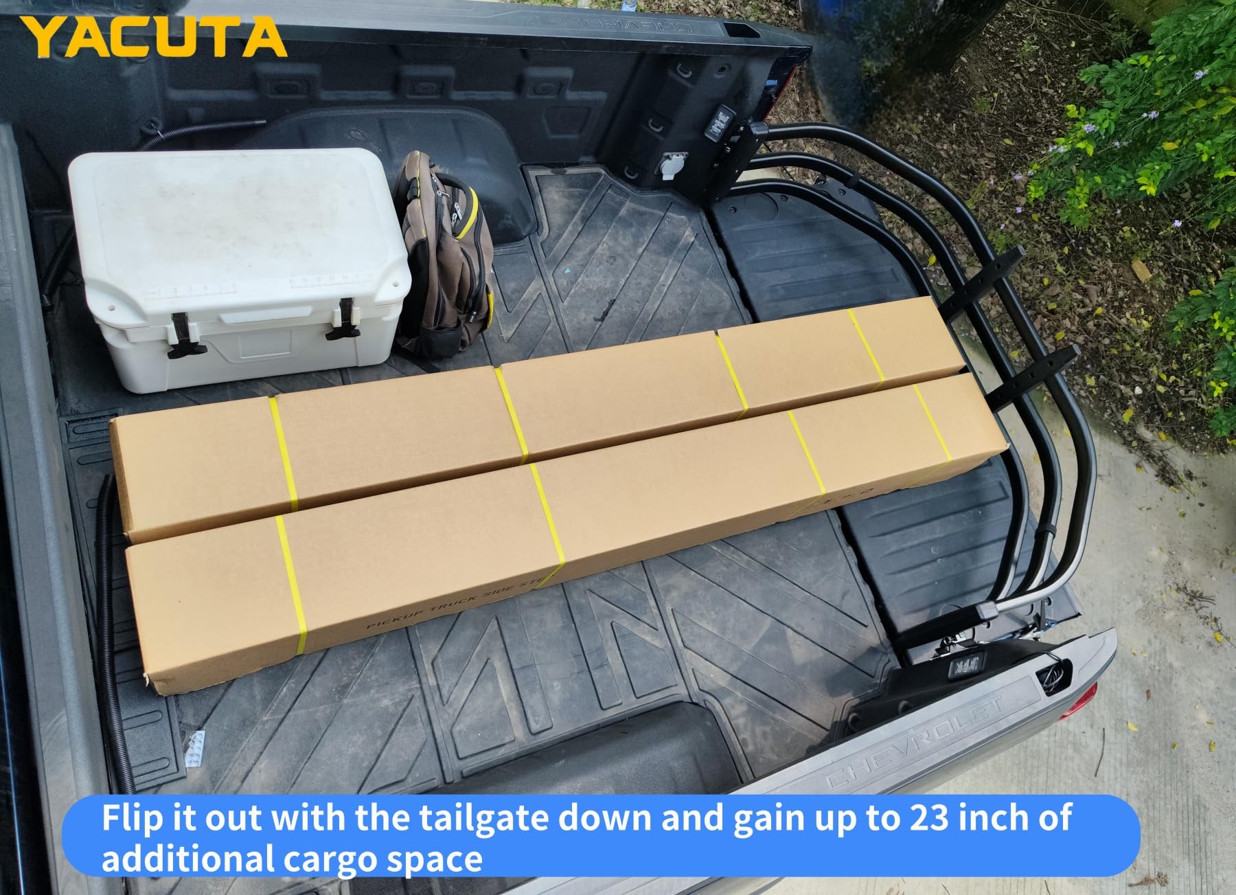 Truck Bed Extender for F150, F250, Tundra, Ram, Silverado, Sierra & Titan - Heavy Duty Pickup Truck Accessories (YCP080016) | Perfect for Hauling Lumber, ATVs & Camping Gear