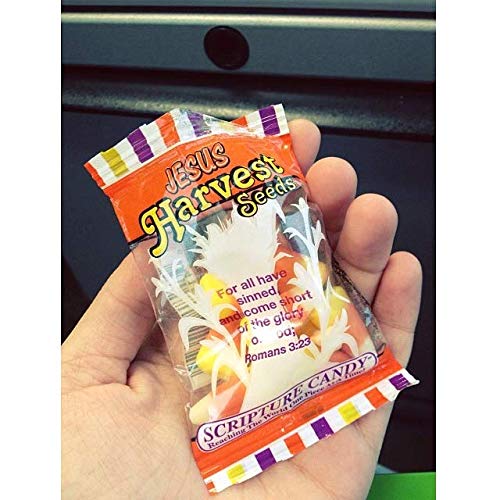 Jesus Harvest Orange Yellow White Candy Corn Promise Seeds - Scripture Candy 15 Count - Perfect for Halloween, Thanksgiving & Bible Study Gifts