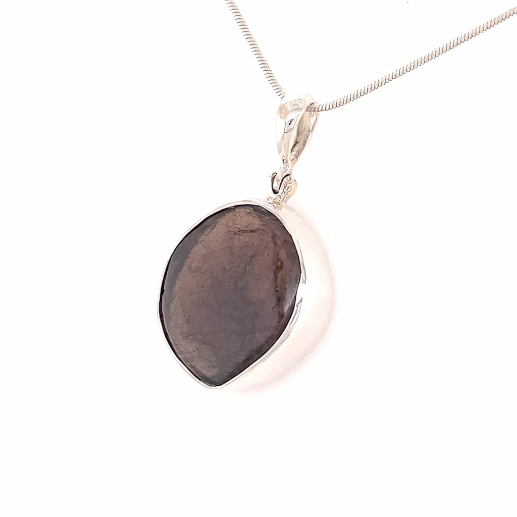 Saffordite Pendant Necklace - Natural Gemstone Jewelry for Women, Healing Crystal Necklace for Spiritual Protection & Positive Energy | Perfect for Meditation, Yoga & Everyday Wear