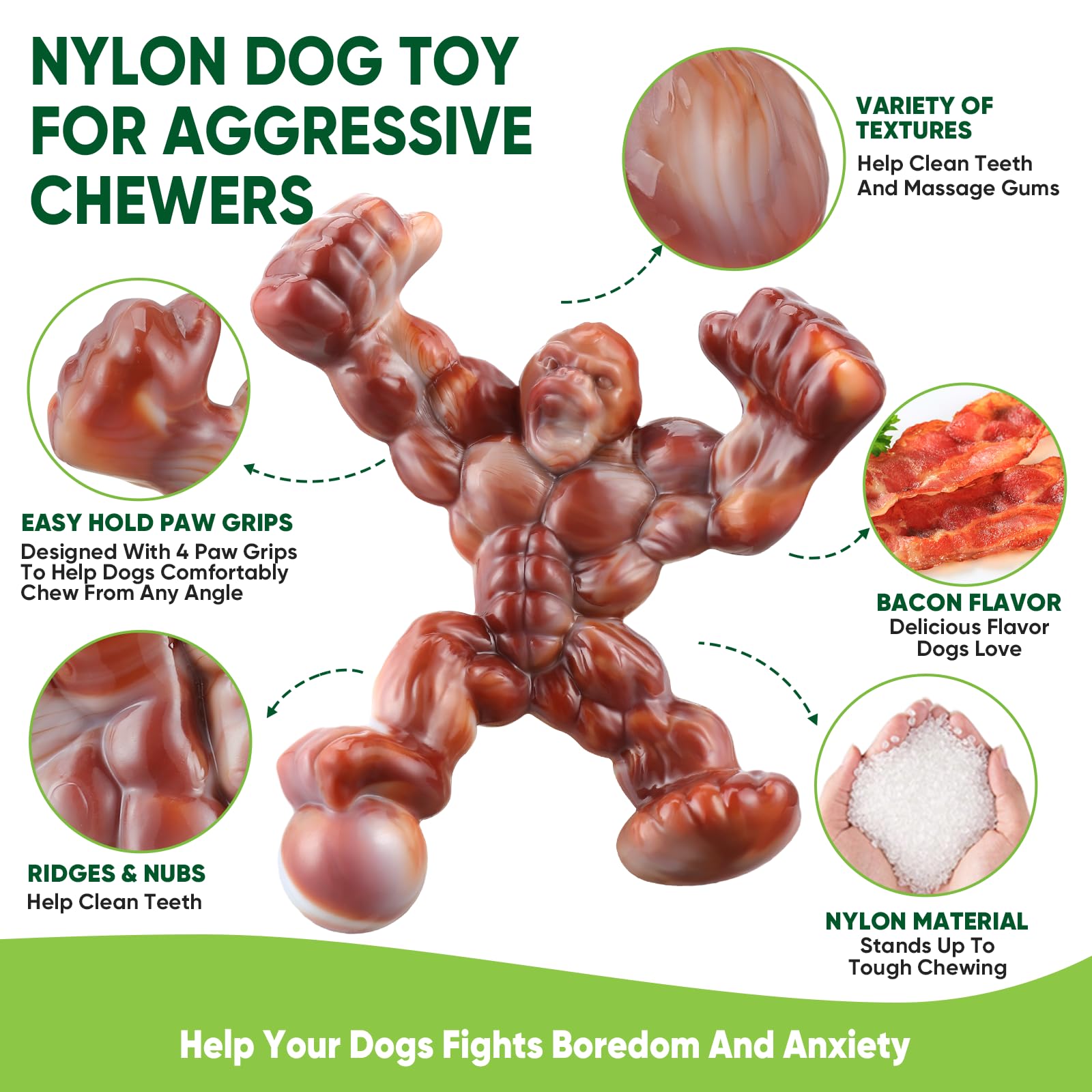 Indestructible Dog Chew Toys for Aggressive Chewers - Large Breed