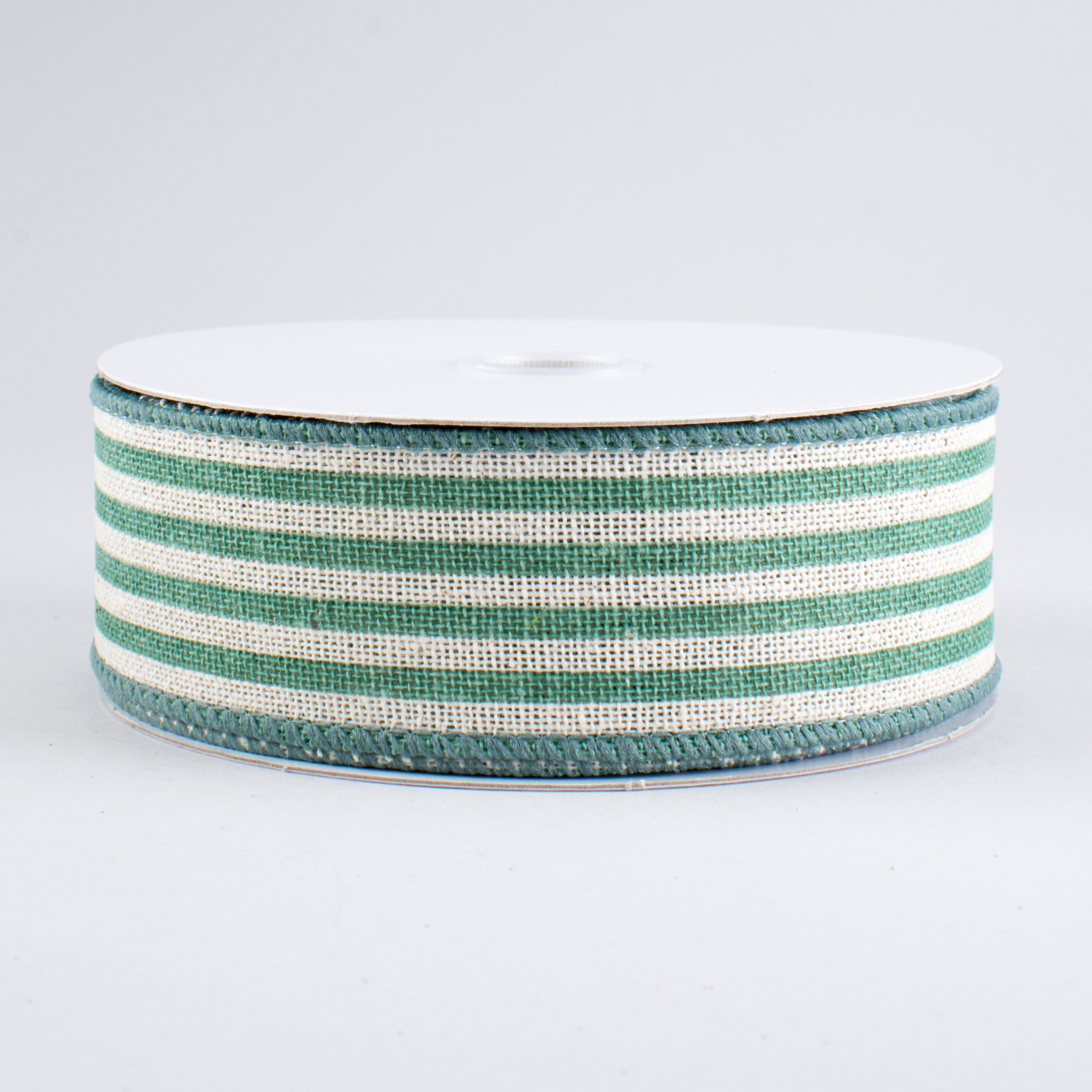 1.5 Inch Pinstripe Cotton Ribbon - Dusty Blue (10 Yards) for Gift Wrapping, DIY Crafts, Scrapbooking & Party Decorations