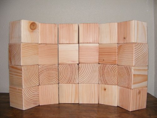 100 Natural Unfinished Wood Blocks - 2.5 Inch Cubes for DIY Crafts, Woodworking Projects & Kids Toys | Perfect for Building, Painting, Home Decor & STEM Learning Activities