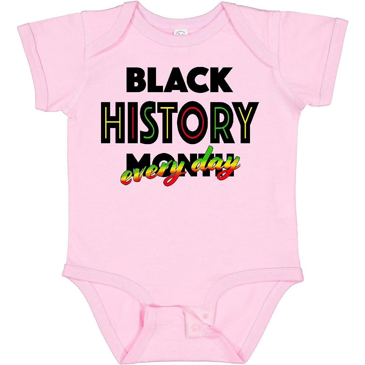 Inktastic Black History Month Every Day Baby Bodysuit - Soft Cotton Onesie for Infants & Toddlers - Perfect for Celebrating Black Culture & Heritage - Ideal for Everyday Wear, Special Occasions & Gifts