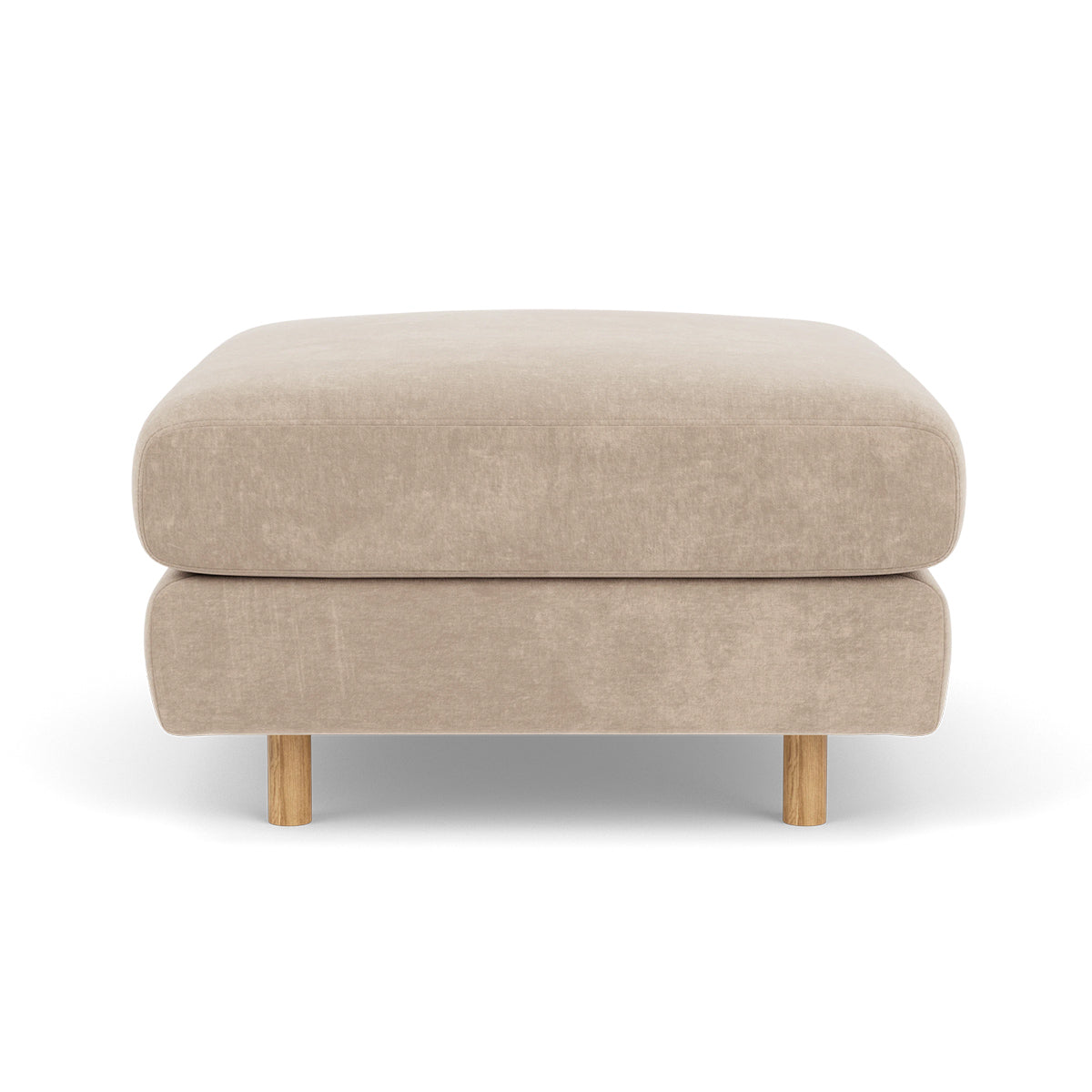 Dylan Fabric Ottoman - Soft and Stylish Footrest, Storage Bench, Living Room Accent Piece - Perfect for Small Spaces, Bedroom, or Lounge Area