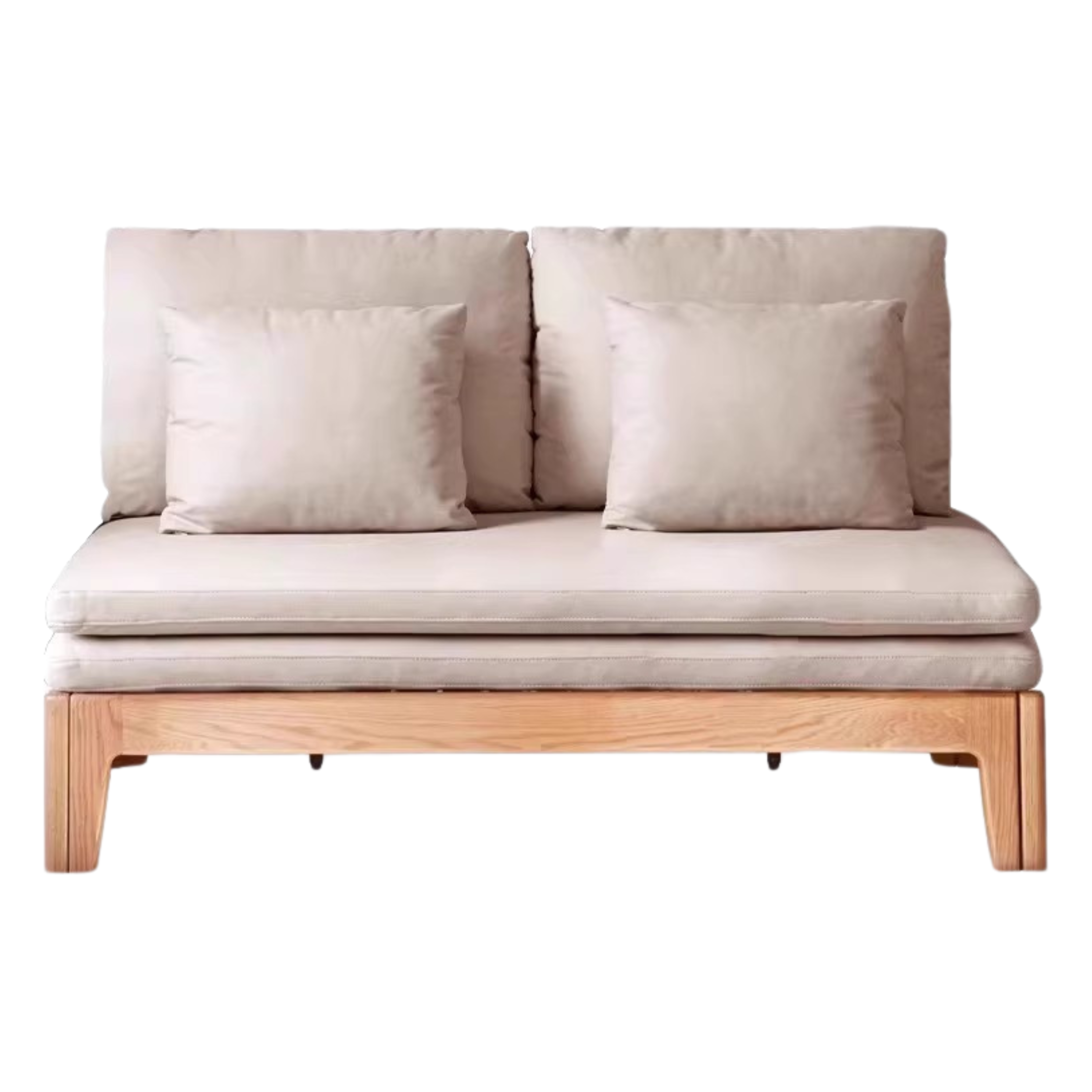 Oak Solid Wood Sofa Bed - Convertible Sleeper Sofa for Small Spaces | Perfect for Apartments, Guest Rooms & Home Offices