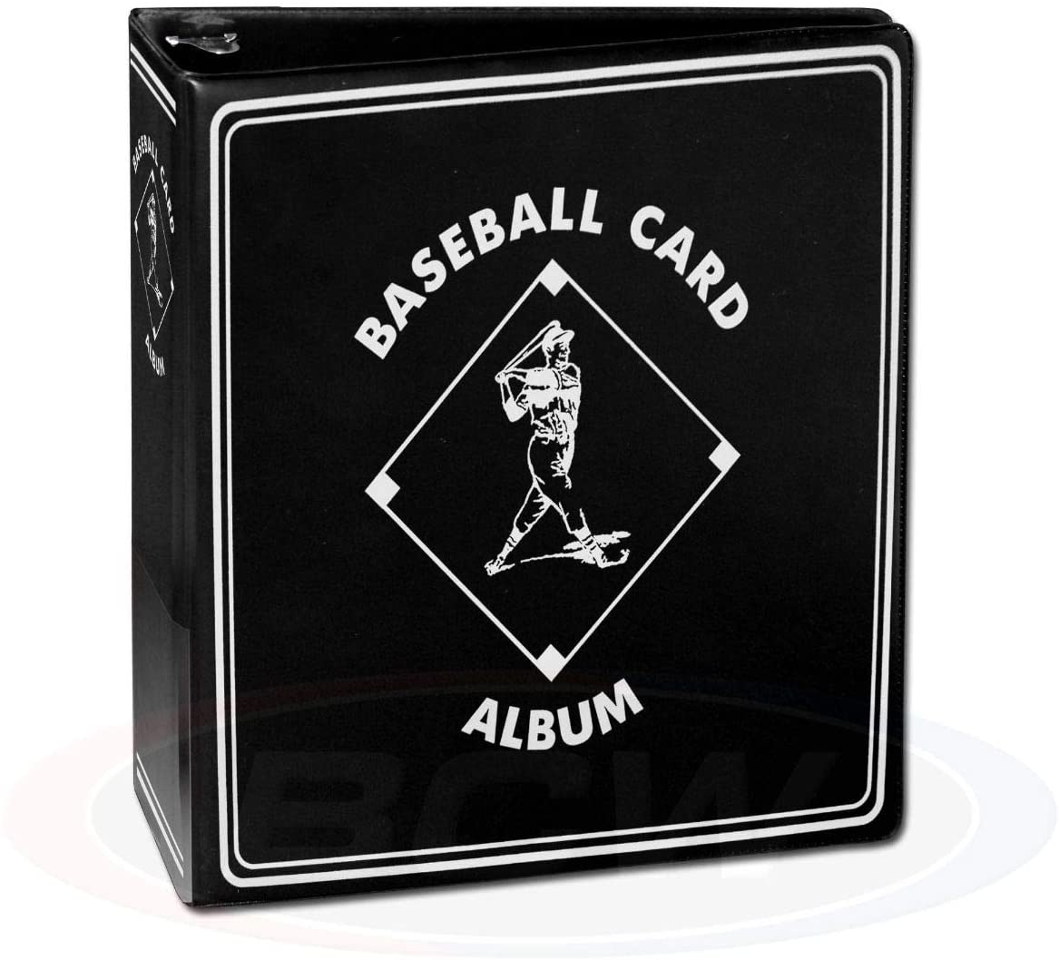 BCW Black Baseball 3-Ring Binder - 3