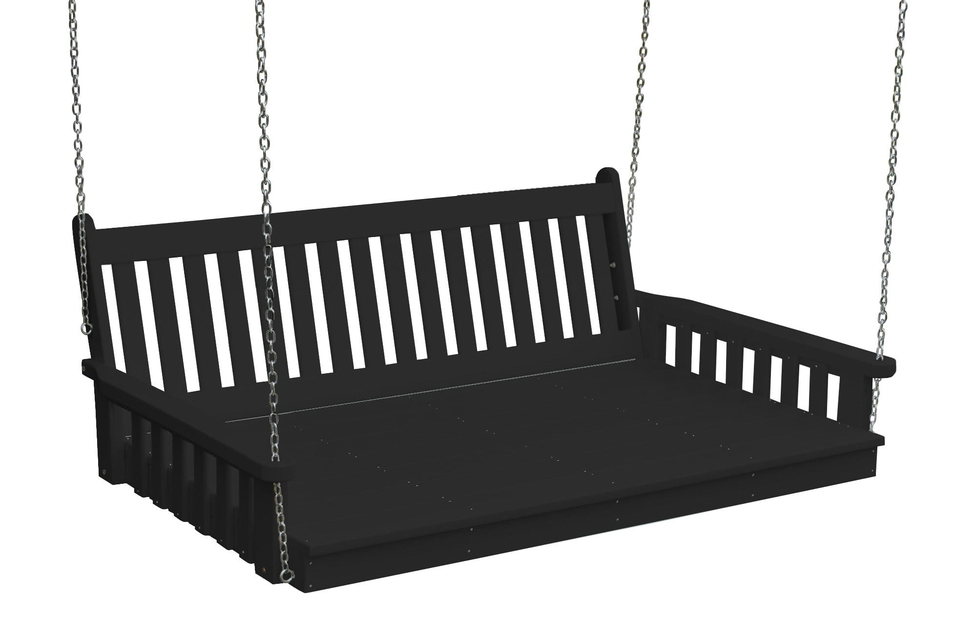 Keystone Amish Co. Franklin Recycled Plastic Swing Bed - Outdoor Patio Furniture for Porch, Garden, and Backyard Relaxation